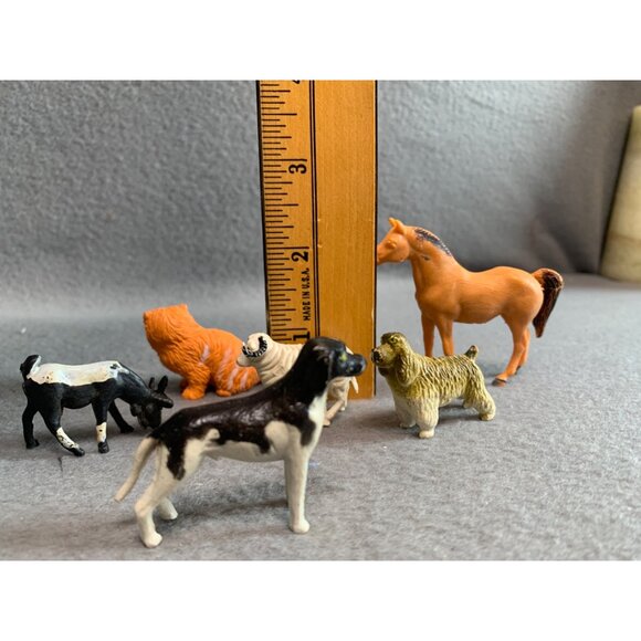 Vintage Plastic Farm & Zoo Animal Figurine Set - 6 Miniatures - Picture 8 of 8